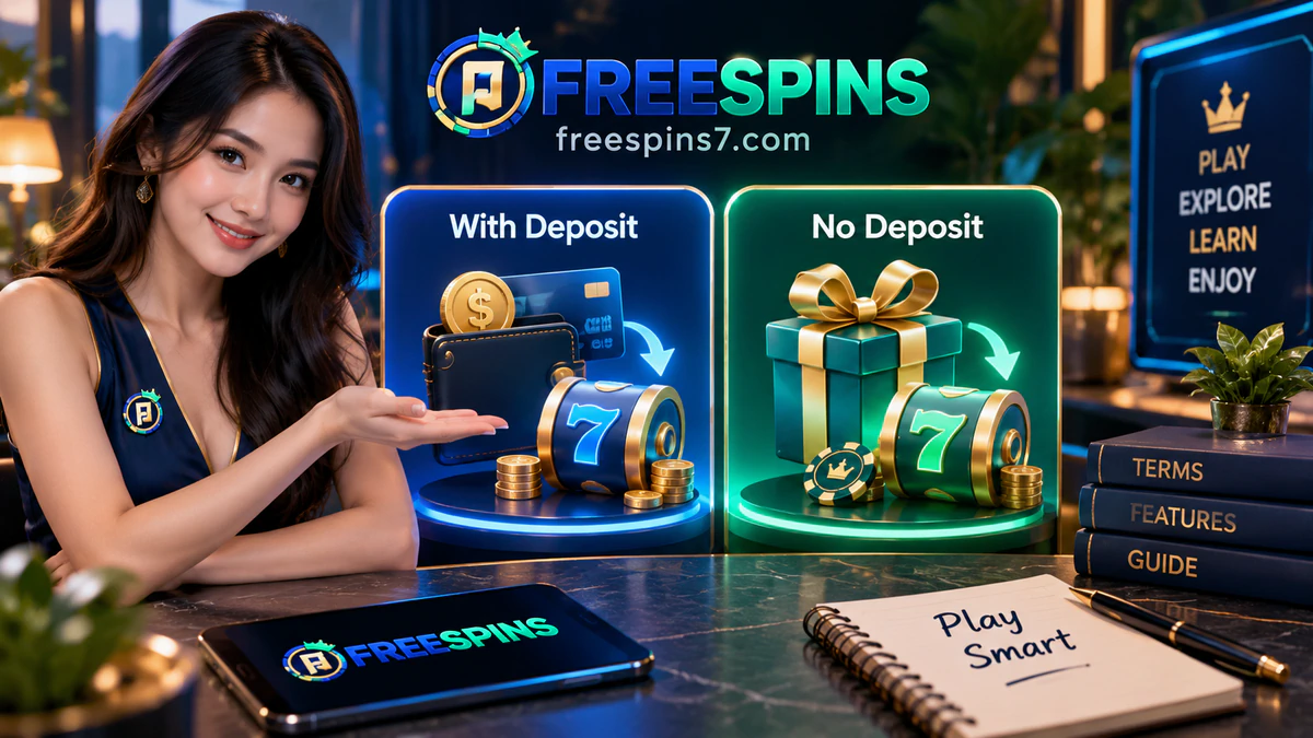 Illustration comparing no-deposit and deposit-linked free spins structures